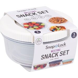 NWT 3pk SnapLock Nesting Snack Set